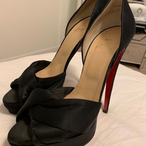 Christian Louboutin Silk Open Toes Heels
